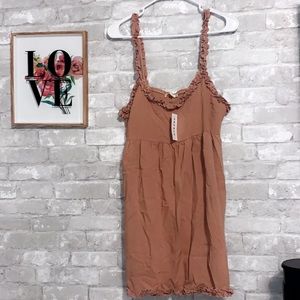 Ruffle Linen Baby Tan